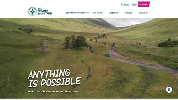 Screenshot of the Outward Bound Global website