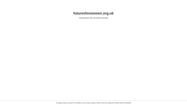 Screenshot of the Futures For Women website