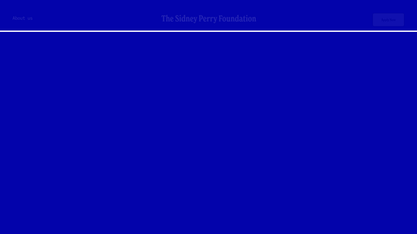 Screenshot of the The Sidney Perry Foundation website