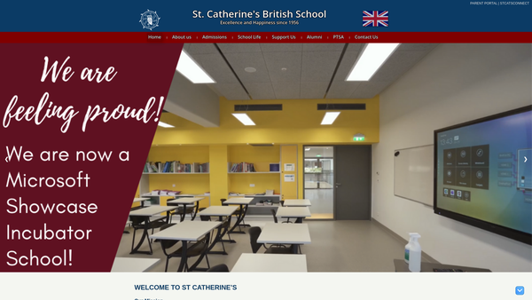 Screenshot of the St Catherine's British School website