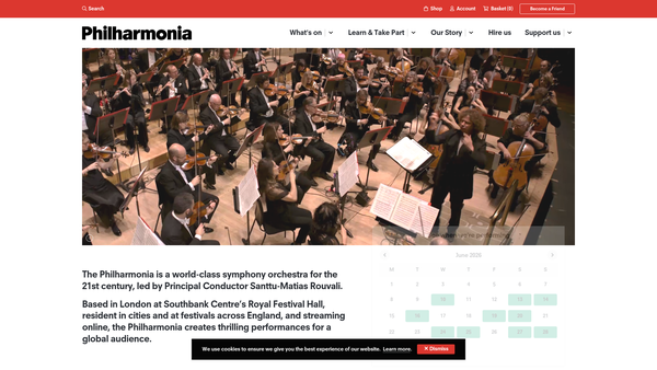 Screenshot of the The Martin Musical Scholarship Fund website