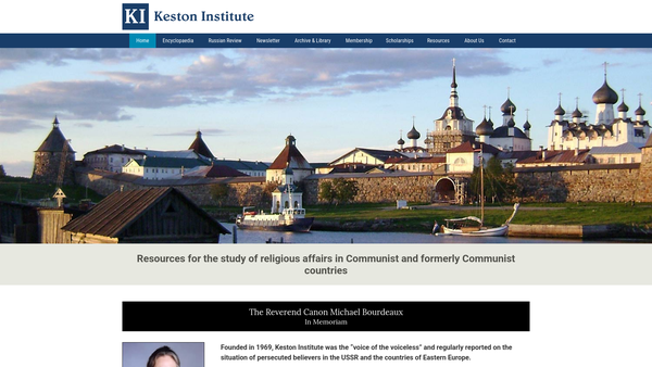 Screenshot of the Keston College website
