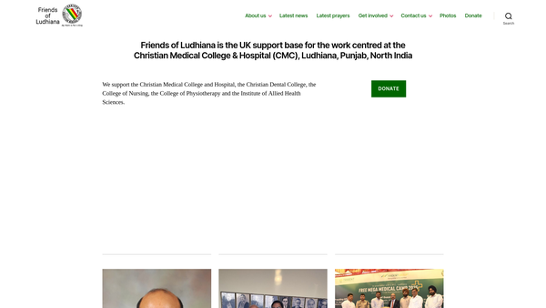 Screenshot of the Friends Of Ludhiana website