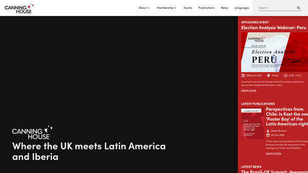 Screenshot of the The Hispanic And Luso Brazilian Council website
