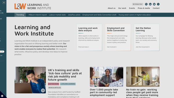 Screenshot of the The Haldane Trust website