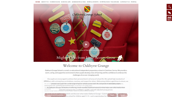 Screenshot of the The Oakhyrst Grange Educational Trust At Caterham In The County Of Surrey website