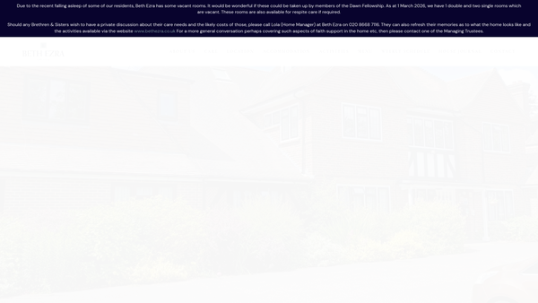 Screenshot of the Beth-Ezra Trust website
