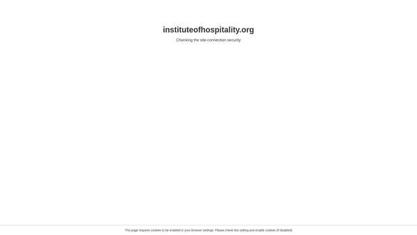 Screenshot of the Institute Of Hospitality website