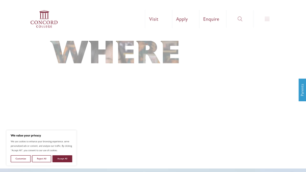 Screenshot of the The Bell Concord Educational Trust Ltd website