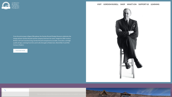 Screenshot of the The Gordon Russell Trust website