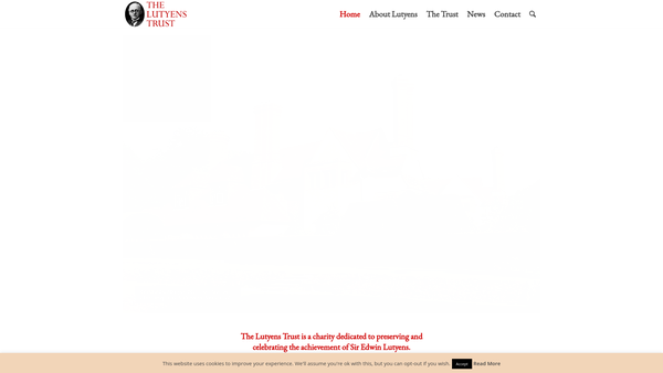 Screenshot of the The Lutyens Trust website