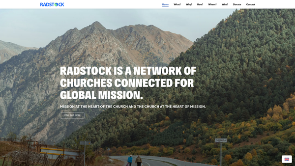 Screenshot of the Radstock Ministries website