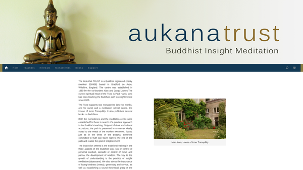 Screenshot of the The Aukana Trust website