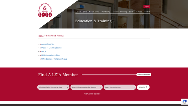 Screenshot of the Leia Educational Trust website