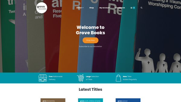 Screenshot of the Grove Books Limited website