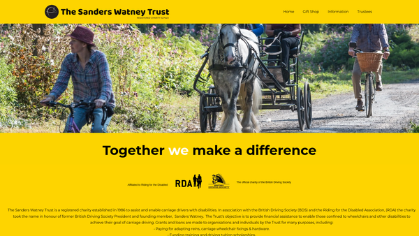 Screenshot of the The Sanders Watney Trust website