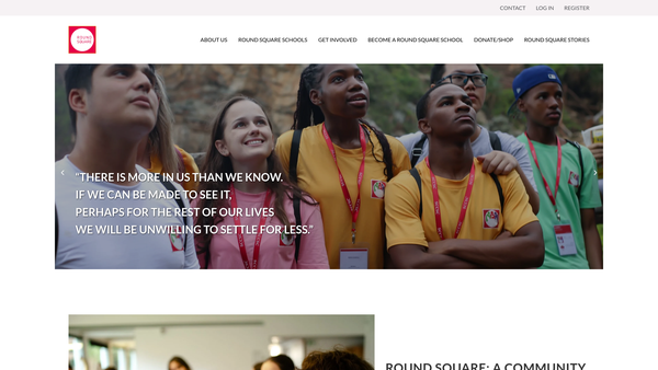 Screenshot of the The Round Square website