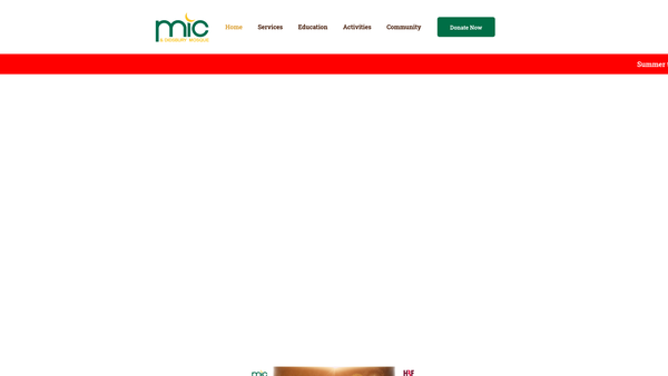 Screenshot of the The Islamic Centre (Manchester) website