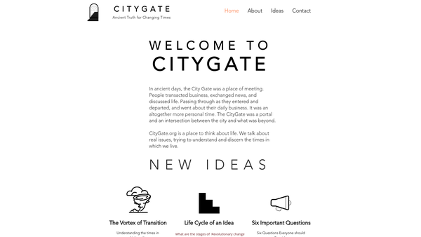 Screenshot of the Citygate website