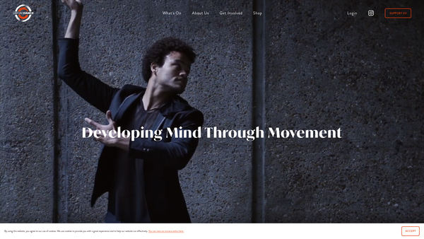 Screenshot of the Union Dance Trust Limited website