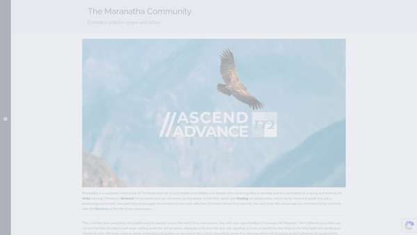 Screenshot of the The Maranatha Community Trust website