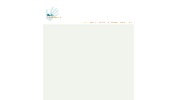 Screenshot of the Help International website