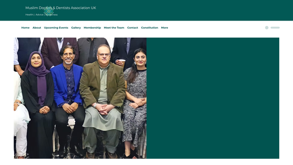 Screenshot of the Muslim Doctors And Dentists Association (Mdda) website