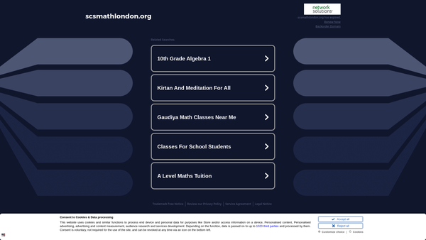Screenshot of the Sri Chaitanya Saraswat Charitable Trust website