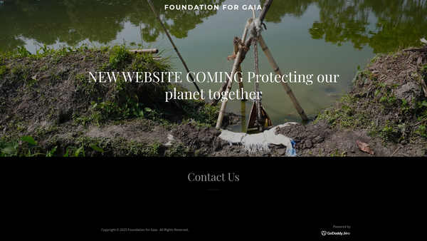 Screenshot of the The Foundation For Gaia website