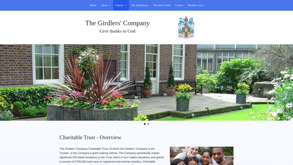 Screenshot of the The Girdlers' Company Charitable Trust website