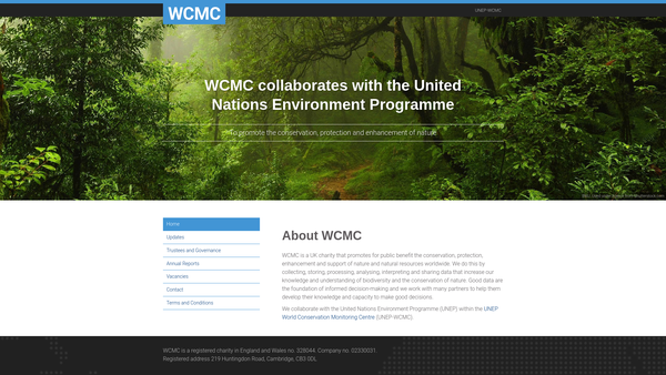 Screenshot of the Wcmc website