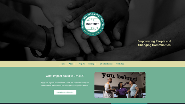 Screenshot of the Indigent Welfare and Education Trust website