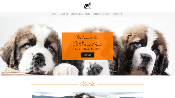 Screenshot of the The St Bernard Trust website