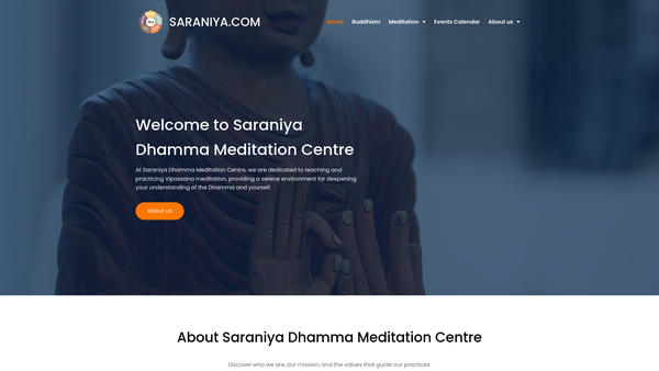 Screenshot of the Mahasi Dhamma Fellowship website