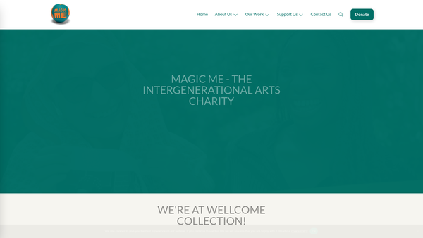 Screenshot of the Magic ME website