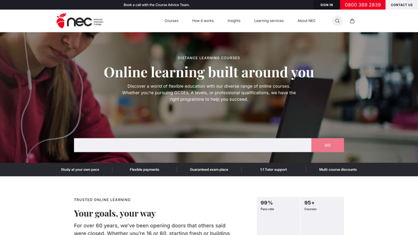 Screenshot of the The Open School Trust website
