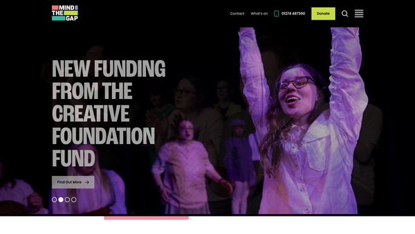 Screenshot of the Mind The Gap website