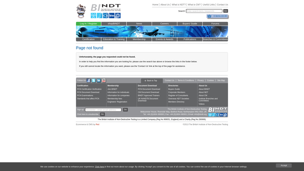 Screenshot of the The British Institute Of Non-Destructive Testing Benevolent Fund website