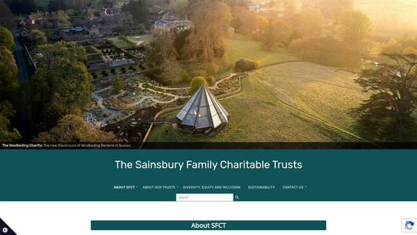 Screenshot of the The Tedworth Charitable Trust website