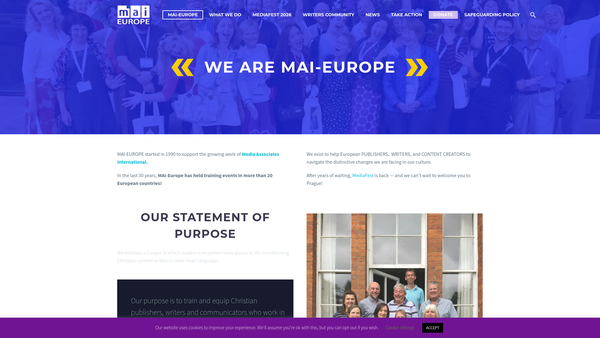 Screenshot of the Media Associates International website