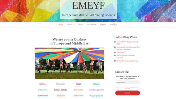 Screenshot of the The Charitable Committee Of European And Middle East Young Friends website