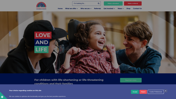 Screenshot of the Francis House Family Trust website