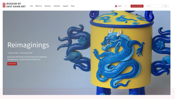 Screenshot of the The Museum Of East Asian Art website