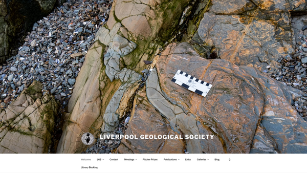 Screenshot of the Liverpool Geological Society website