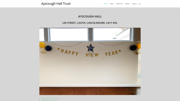 Screenshot of the Ayscough Hall Trust website