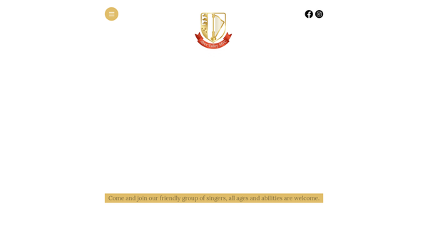 Screenshot of the Aber Valley Male Voice Choir website