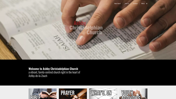 Screenshot of the Ashby-De-La-Zouch Christadelphian Ecclesia website