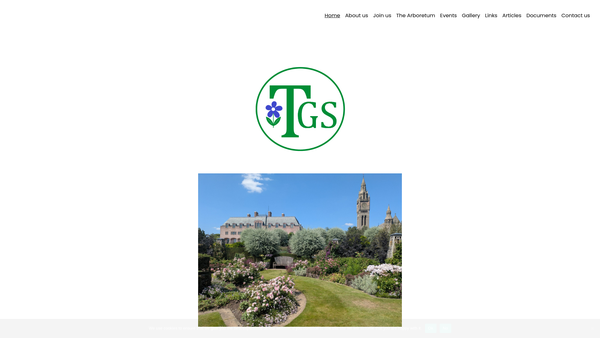 Screenshot of the Tatton Garden Society website