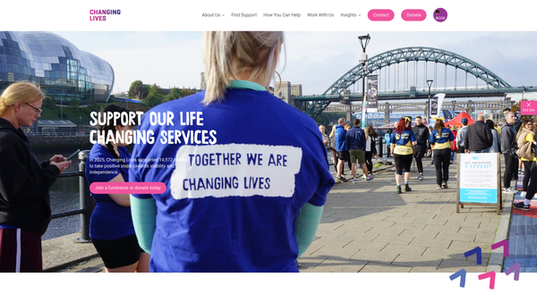 Screenshot of the The Cyrenians Ltd website