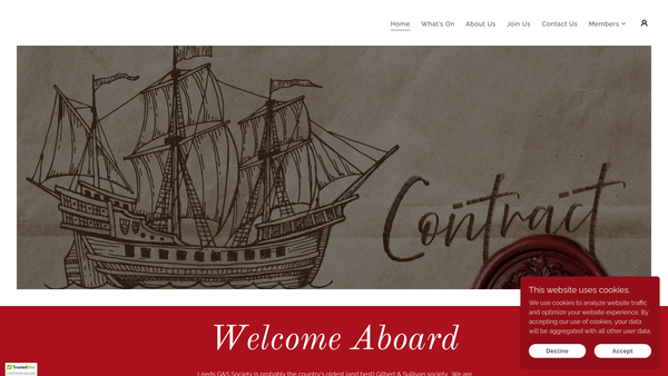 Screenshot of the The Leeds Gilbert And Sullivan Society website